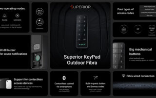 Foto e caratteristiche della nuova tastiera da esterno Ajax Superior KeyPad Outdoor Fibra