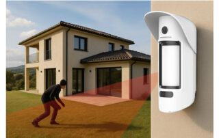 Sistema di antifurto esterno per villa con rilevazione perimetrale avanzata