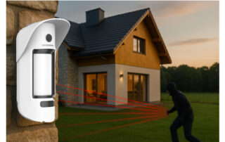 Kit antifurto perimetrale completo con centrale, sirena e sensori da esterno