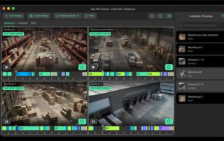 Software Ajax Desktop con 4 telecamere Ajax in playback simultaneo