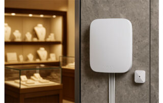 Sistema di allarme Ajax installato in una gioielleria da Mondialtec Roma