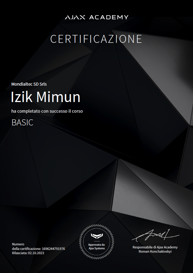 Ajax Jeweller Certified