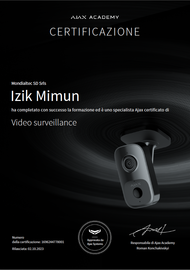 Ajax Video Surveillance Certified